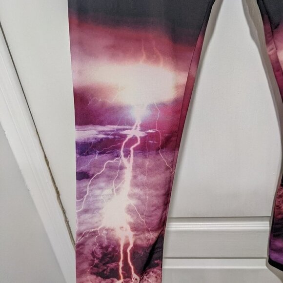 Mcq Alexander Mcqueen | Lightning Print Leggings - Picture 8 of 9